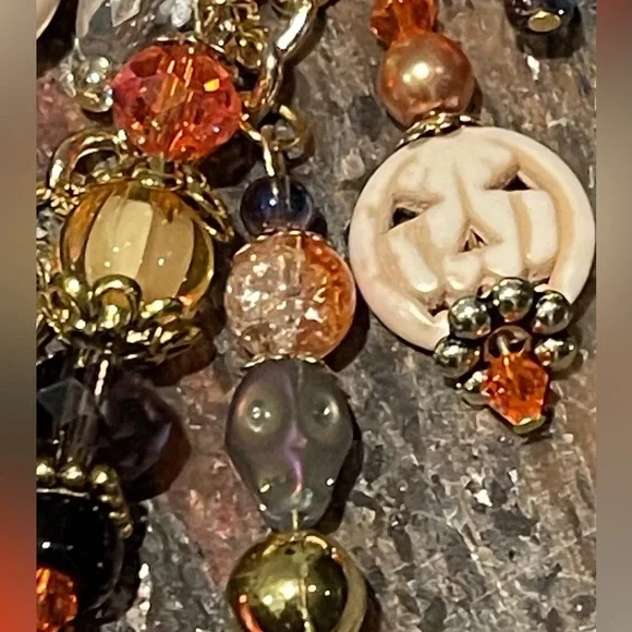 ORIGINAL Pumpkin Candy Corn Alien Skull Handbag Jewelry Halloween Bag Charm NEW - Picture 2 of 13